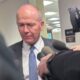 © Reuters. Boeing CEO Dave Calhoun speaks with reporters ahead of meeting with U.S. senators on Capitol Hill in Washington, U.S., January 24, 2024. REUTERS/Valerie Insinna/File Photo