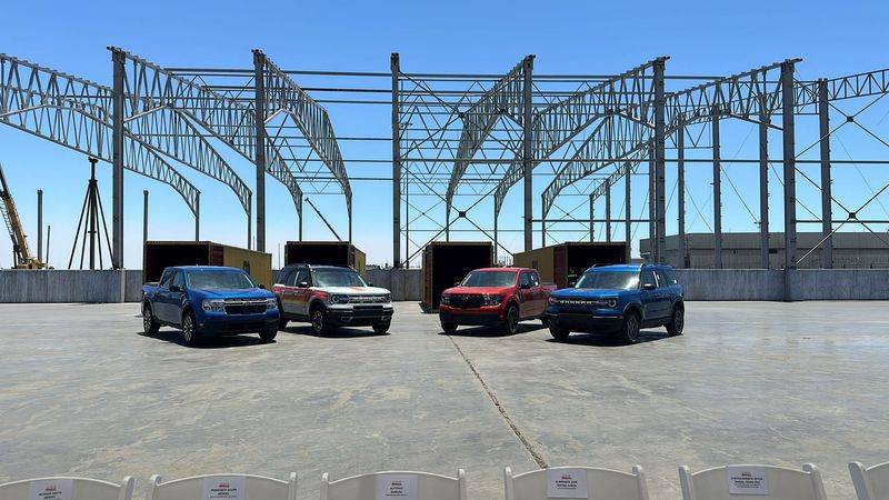 © Reuters. Ford vehicles are shown at the Guaymas port in Sonora, Mexico, in a picture obtained by Reuters on June 18, 2024. Government of Sonora/Handout via REUTERS