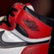 © Reuters. FILE PHOTO: The famous Nike swoosh and Air Jordan logo is seen on an Air Jordan 1, called