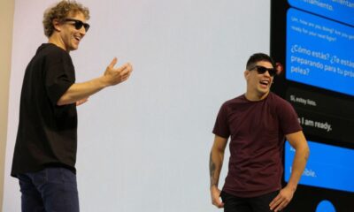 © Reuters. Meta CEO Mark Zuckerberg presents the Ray-Ban Meta smart glasses together with mixed martial artist Brandon Moreno, as he makes a keynote speech during the Meta Connect annual event, at the company's headquarters in Menlo Park, California, U.S. September 25, 2024. REUTERS/Manuel Orbegozo