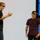 © Reuters. Meta CEO Mark Zuckerberg presents the Ray-Ban Meta smart glasses together with mixed martial artist Brandon Moreno, as he makes a keynote speech during the Meta Connect annual event, at the company's headquarters in Menlo Park, California, U.S. September 25, 2024. REUTERS/Manuel Orbegozo