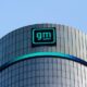 © Reuters. FILE PHOTO: The new GM logo is seen on the facade of the General Motors headquarters in Detroit, Michigan, U.S., March 16, 2021. .  REUTERS/Rebecca Cook/File Photo