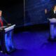 © Reuters. FILE PHOTO: Democratic presidential nominee, U.S. Vice President Kamala Harris speaks during a presidential debate hosted by ABC as Republican presidential nominee, former U.S. President Donald Trump listens, in Philadelphia, Pennsylvania, U.S., September 10, 2024. REUTERS/Brian Snyder/File Photo