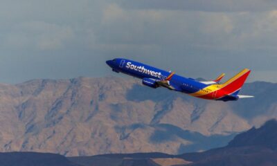 © Reuters. FILE PHOTO: A Southwest commercial airliner takes off from Las Vegas International Airport in Las Vegas, Nevada, U.S., February 8, 2024.  REUTERS/Mike Blake/File Photo