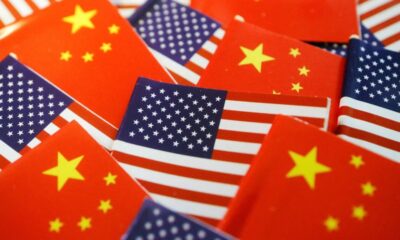 © Reuters. FILE PHOTO: Flags of U.S. and China are seen in this illustration picture taken August 2, 2022. REUTERS/Florence Lo/Illustration/File Photo